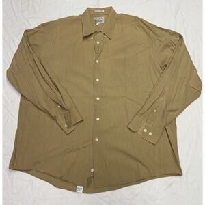 Enro Dress Shirt Men's 17 1/2 -34-35 Color Brown Long Sleeve Cotton